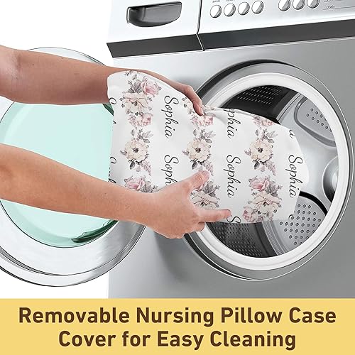 Miniatura 12 de Funda de almohada de lactancia para bebé, fundas suaves de lactancia con nombre, funda de almohada de lactancia materna para alimentación