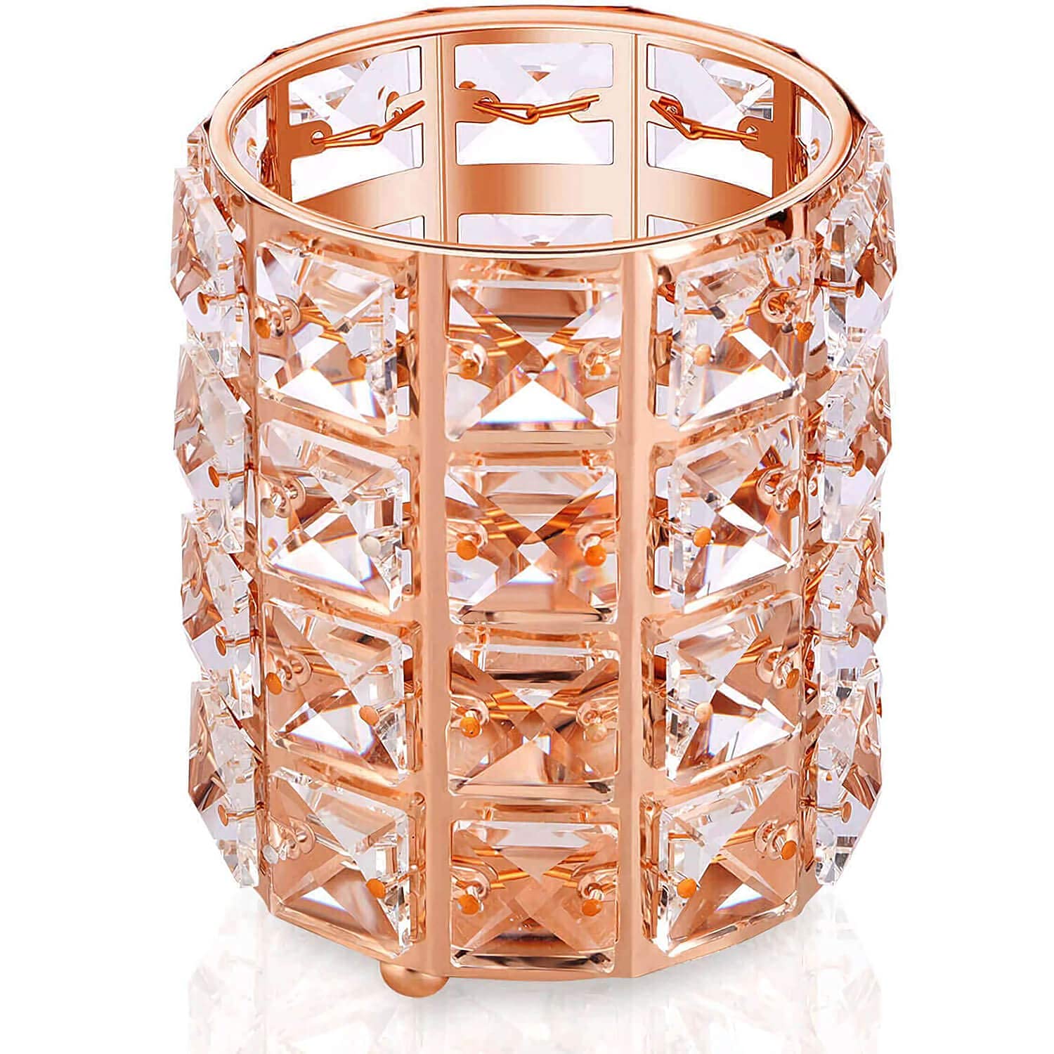 Classipro Makeup Brush Holder Crystal Makeup Brush Organizer Storage Bucket Eyebrow Pencil Pen Cup Tools Container