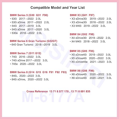 Miniatura 6 de MSISIPIRI Filtro de aire de motor, filtro de aire de alta calidad para BMW 530i, 530i xDrive, 540i, 540i xDrive, 740i, 740i xDrive, 740i, 740i