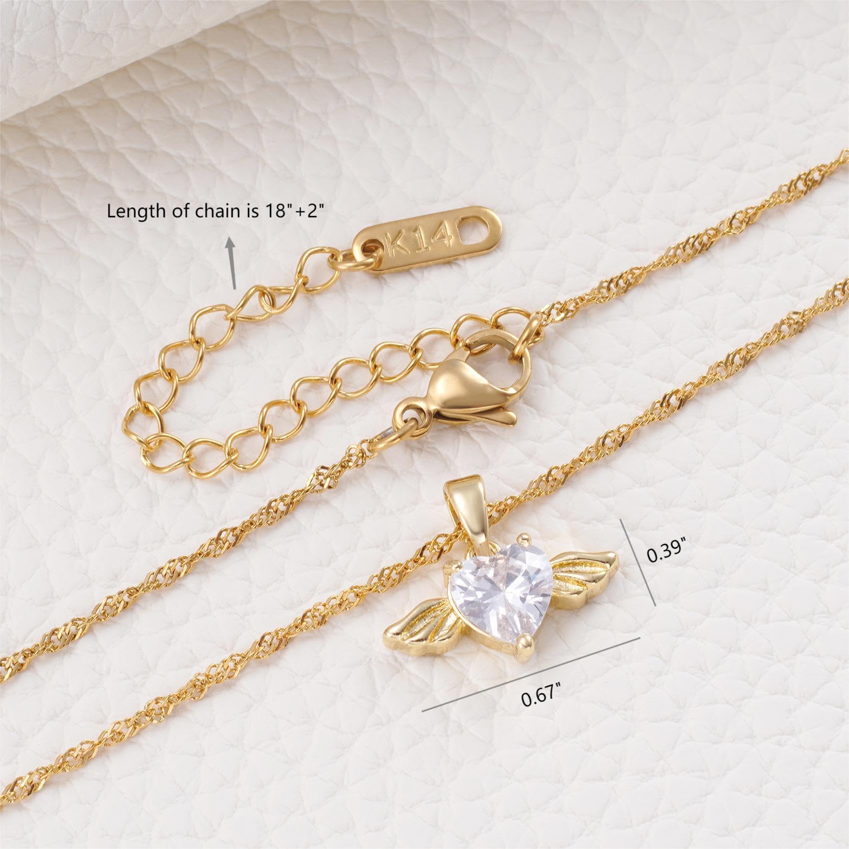 MIXJOY Baby Angel Wings Heart Necklace for Mom, Mommy of an Angel Remembrance Gift