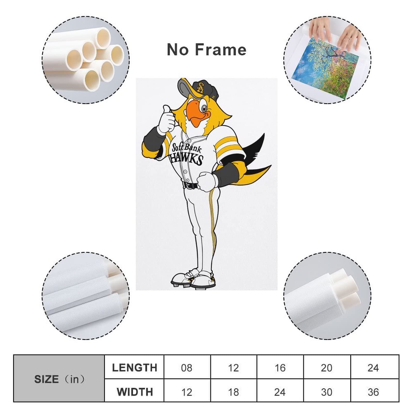 Amazon.co.jp: 福岡ソフトバンクホークスインテリア アートポスター