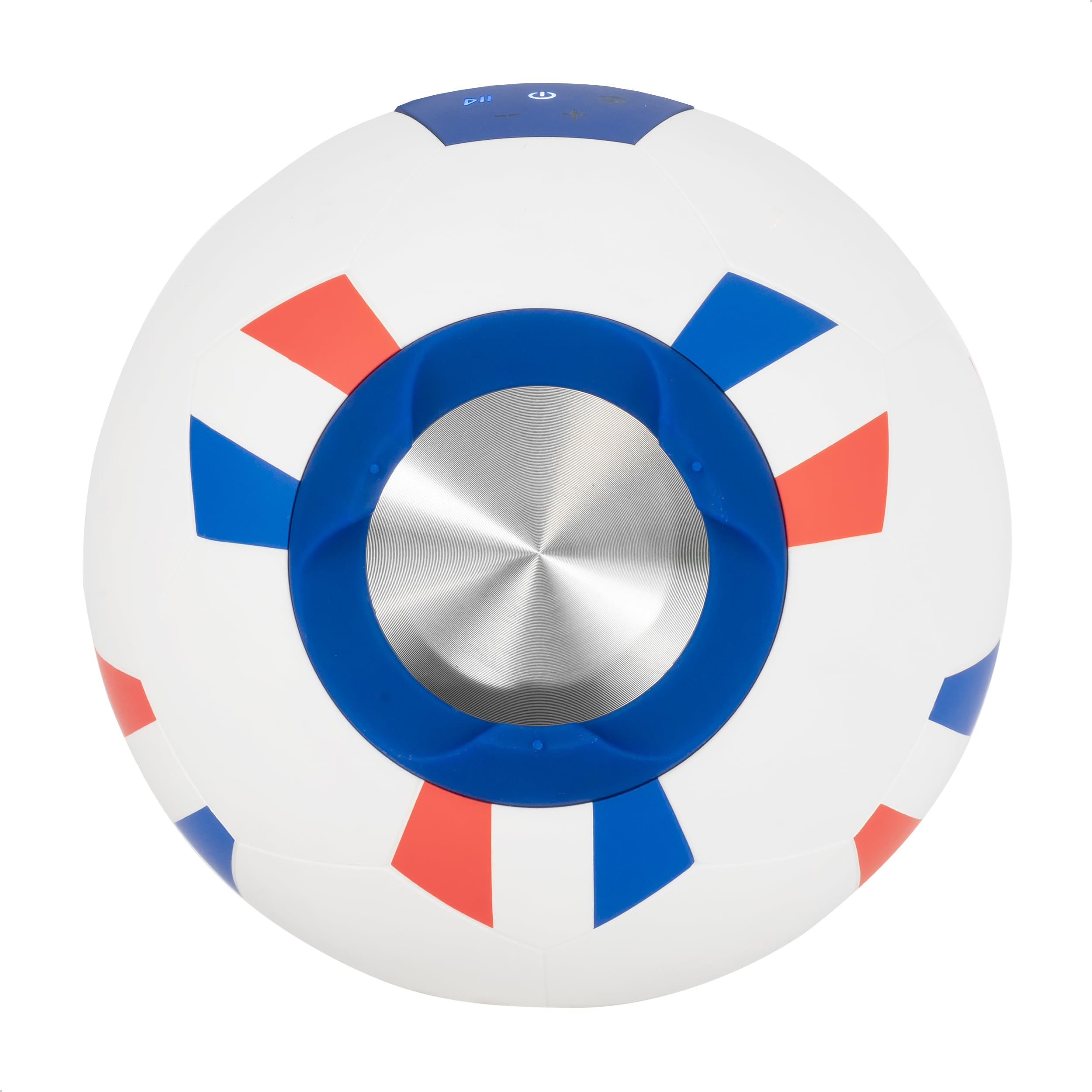 Ibiza - FOOTBALL-SOUND - Baffle, enceinte puissant sur batterie rechargeable - Bluetooth, Micro-SD - TWS - Forme de balle de football aux couleurs de la France - JO, Coupe du monde, foot