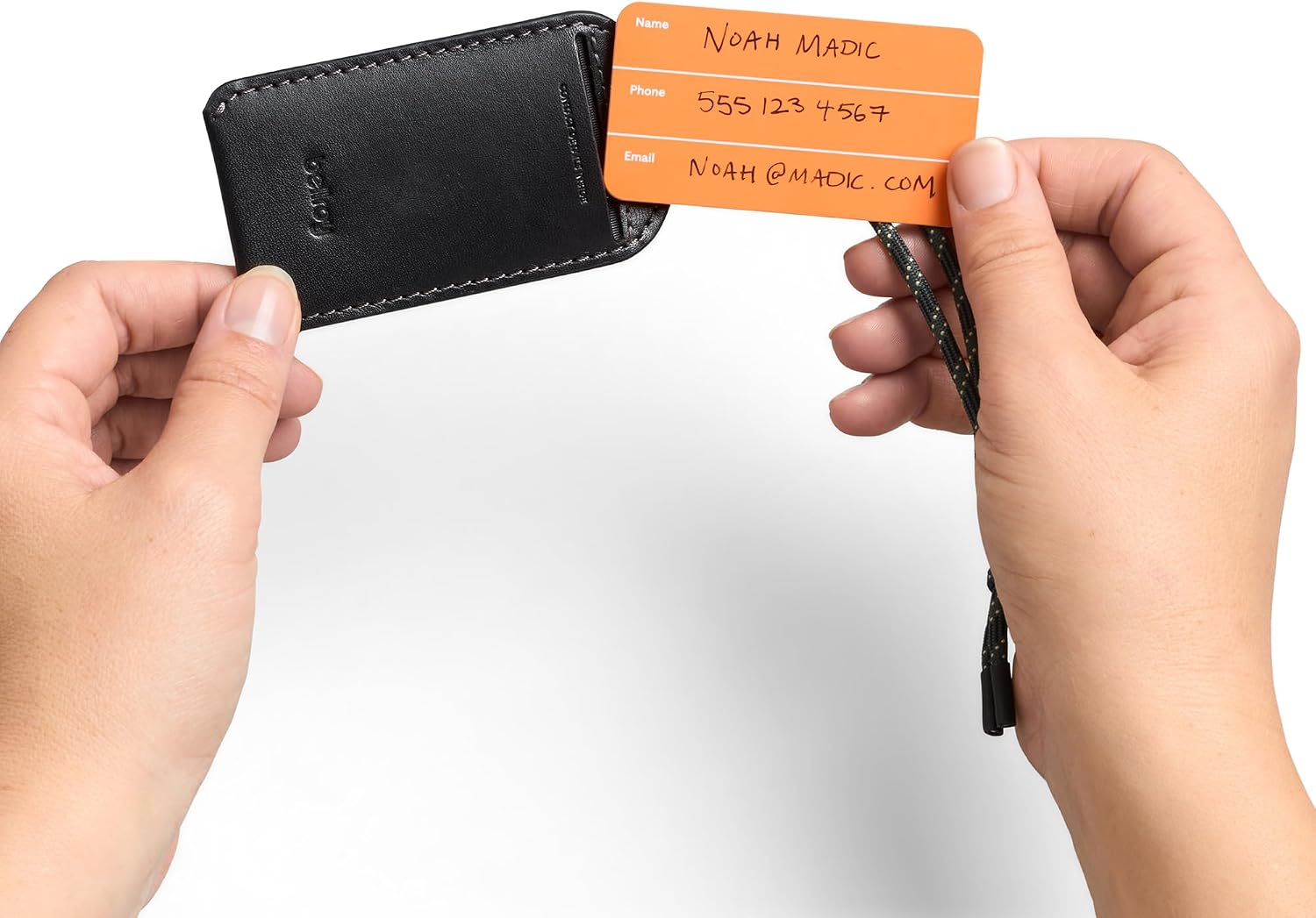 Bellroy Luggage Tag (Leather Luggage Tag with Personalizable Insert Card and Durable Construction) - Black image 5