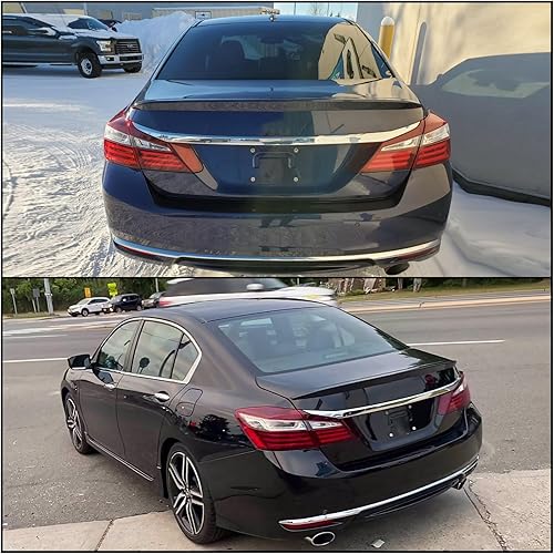 Miniatura 9 de Alerón de maletero compatible con Honda Accord 2013-2017, estilo de fábrica, ABS sin pintar, alerón de labio, tapa de cubierta de alerón de labio,