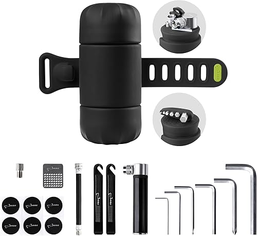 BONE Cápsula portátil de reparación de bicicletas, kit de herramientas de reparación de bicicletas 14 en 1, mantenimiento de bicicletas de