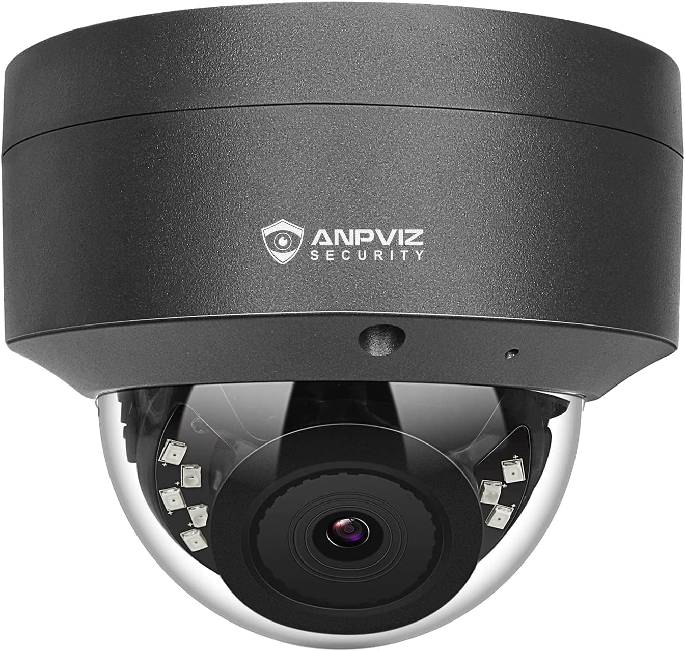 Anpviz 5MP PoE Camera, Outdoor Vandal Dome Security PoE IP Camera with Audio, 98ft Night Vision, H.265, 24/7 Recording Waterproof IP66 Indoor, Wide Angle 2.8mm (Grey), NDAA IPC-D250G-SE (U Series)