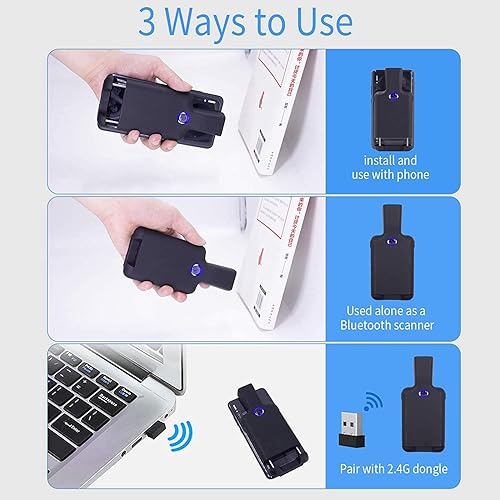 Miniatura 8 de Symcode Clip de código de barras portátil con Bluetooth - 1D 2D QR lector de código de barras, PDF417, matriz de datos, Maxicode, conexión