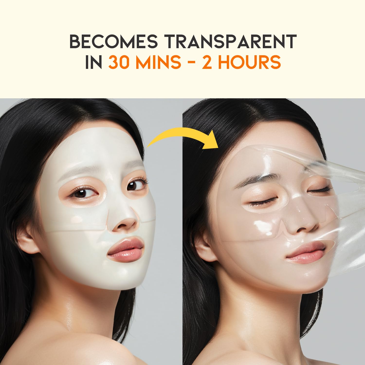 #OOTD Vitamin C Collagen Glutathione Hydrating & Firming Hydrogel Sheet Mask - Radiant Glow Gel Mask and Dull Skin (5pcs) - Image 4