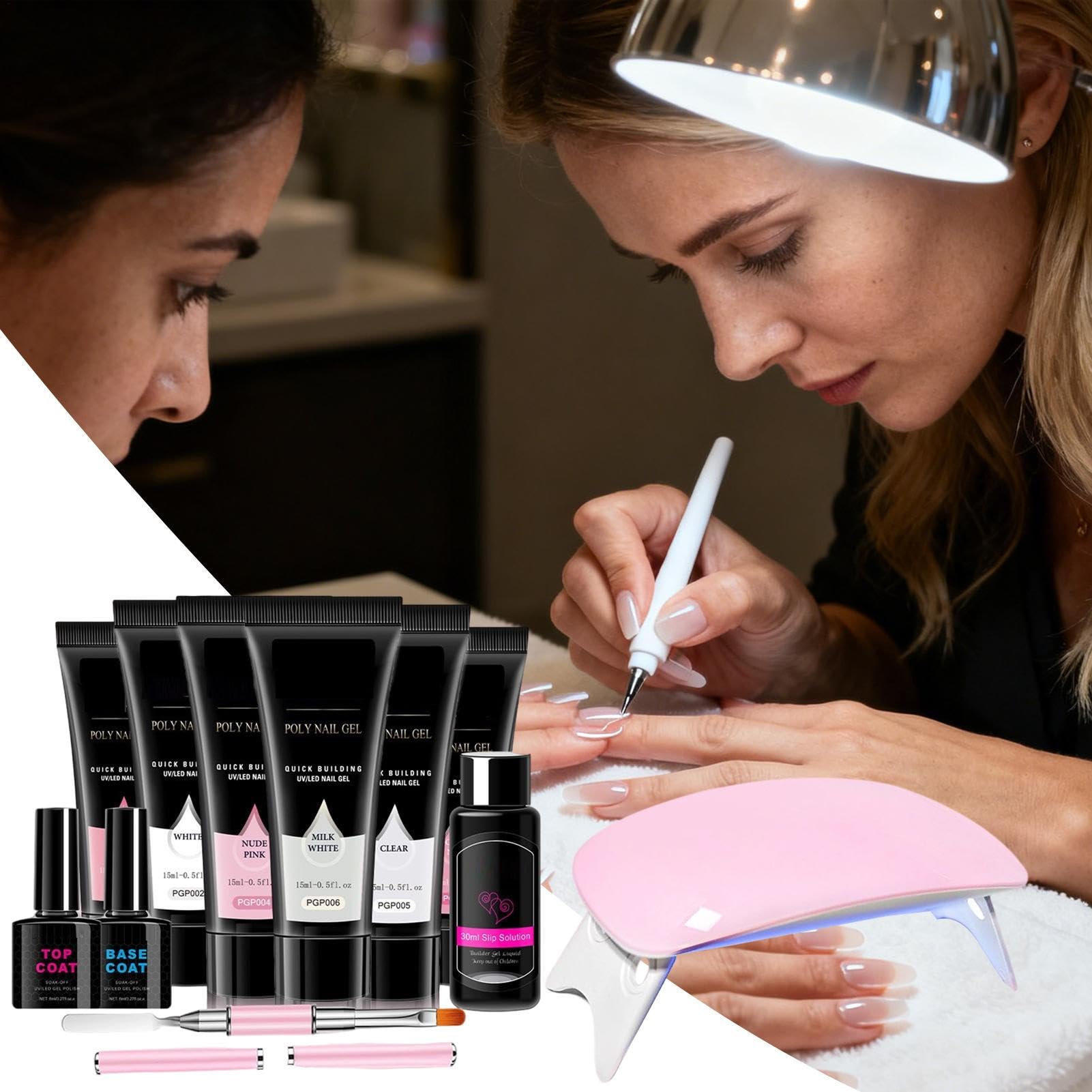 Kit Gel per Ricostruzione Unghie Strumento Manicure Leggero e Portatile | Gel di Finitura Professionale per Unghie Ideale per Viaggi, Casa, Ufficio, Scuola - Regalo per Fidanzata, Moglie, , Sorell