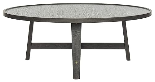 Home Collection Malone Dark Retro Mid-Century Dark Grey Wood Coffee