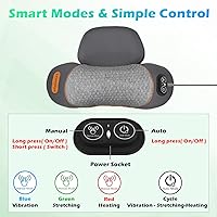 Vista 2 de Almohada masajeadora de cuello 3 en 1 no recargable con calor para aliviar el dolor de tejido profundo, almohada cervical para el cuello