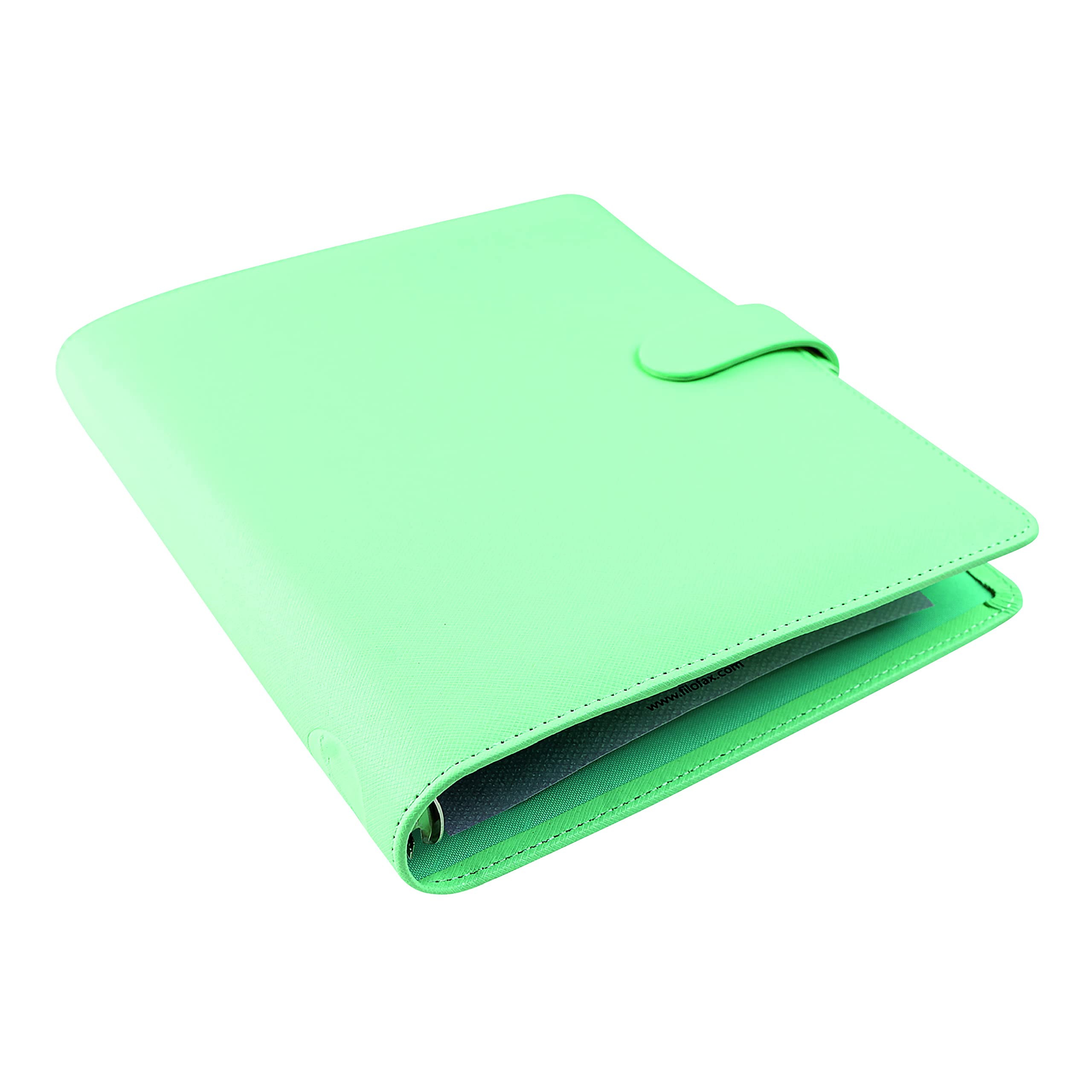 Filofax Saffiano Organizer A5 Größe Neo Mint - Cross-Grain, Lederoptik, Sechs Ringe, Wochenansicht, Kalender 2022 (C028802-22) 5.75 inches X 8.25 inches