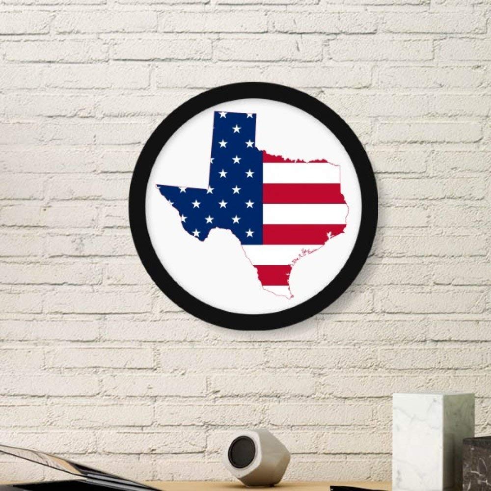Forme du cadre photo Texas USA rond simple noir large