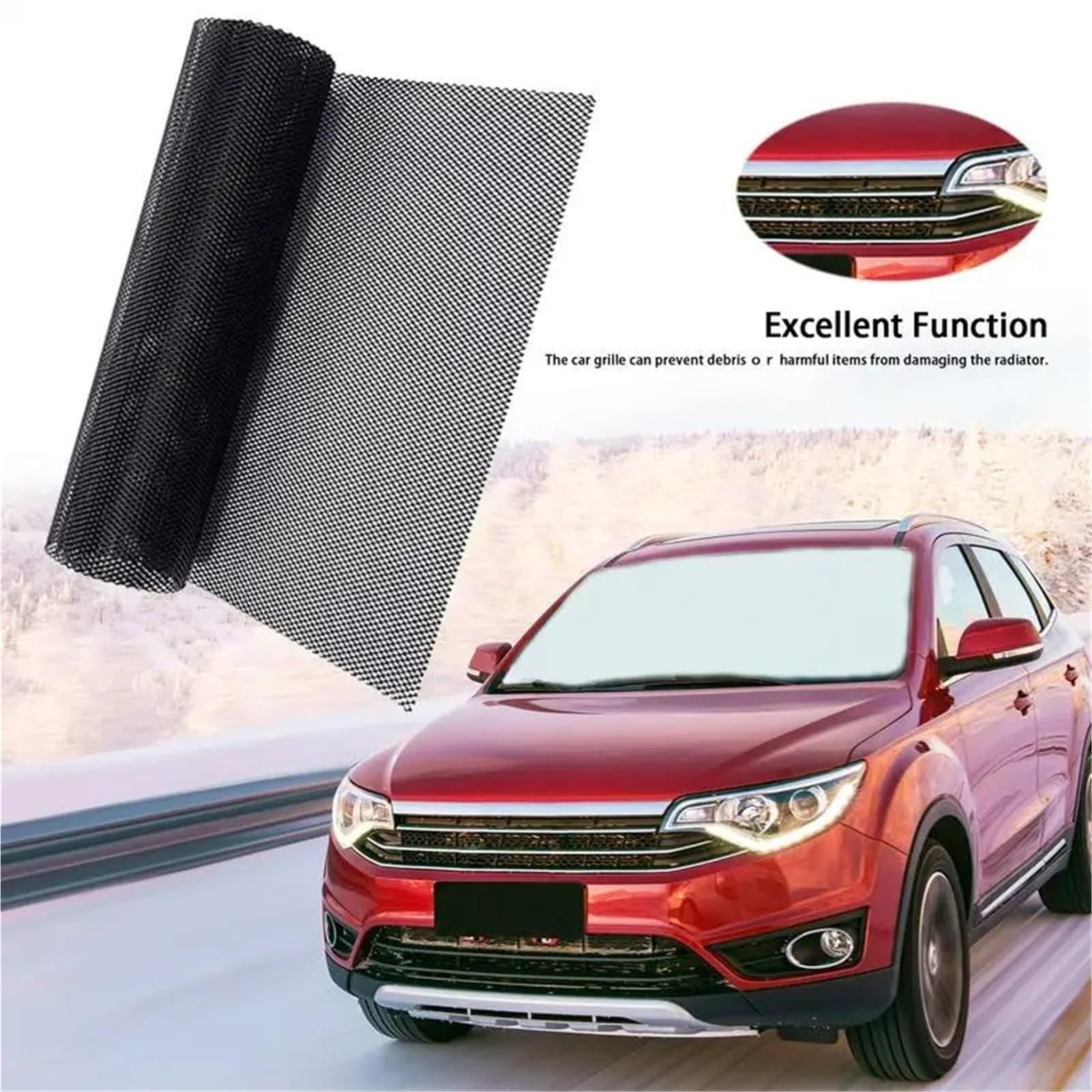 Tuning samochodowy Grill Car Racing Grille Mesh Vent Uniwersalny aluminiowy grill samochodowy Wkład zderzaka Narzędzie do nadwozia pojazdu Kratka samochodowa(4x8mm)