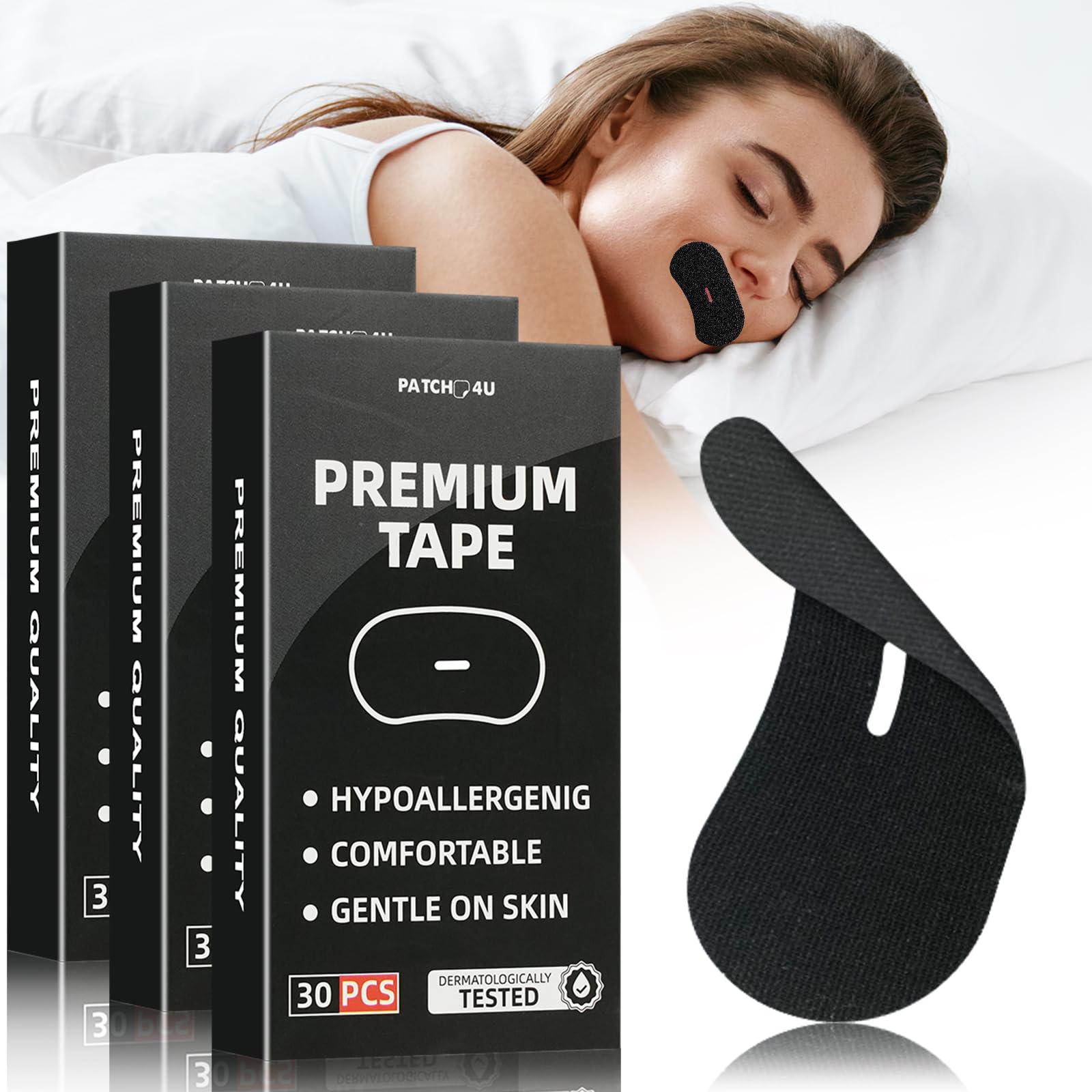 90 Pezzi Cerotti Bocca per Dormire, Mouth Tape for Sleeping, Cerotti Anti-Russare Comodi, Aiutano a Ridurre il Russare e Migliorare Respirazione e Sonno, Favorisce la Respirazione Nasale