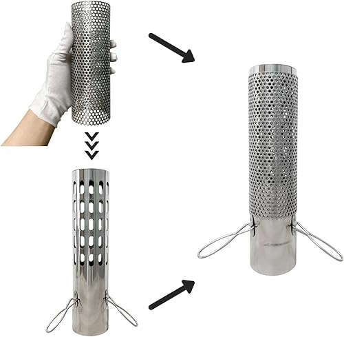 Miniatura 2 de FIREHIKING Tubo de estufa de pararrayos de chispas de 2,36 "con filtro Pantalla de tapa de chimenea para escape de camping