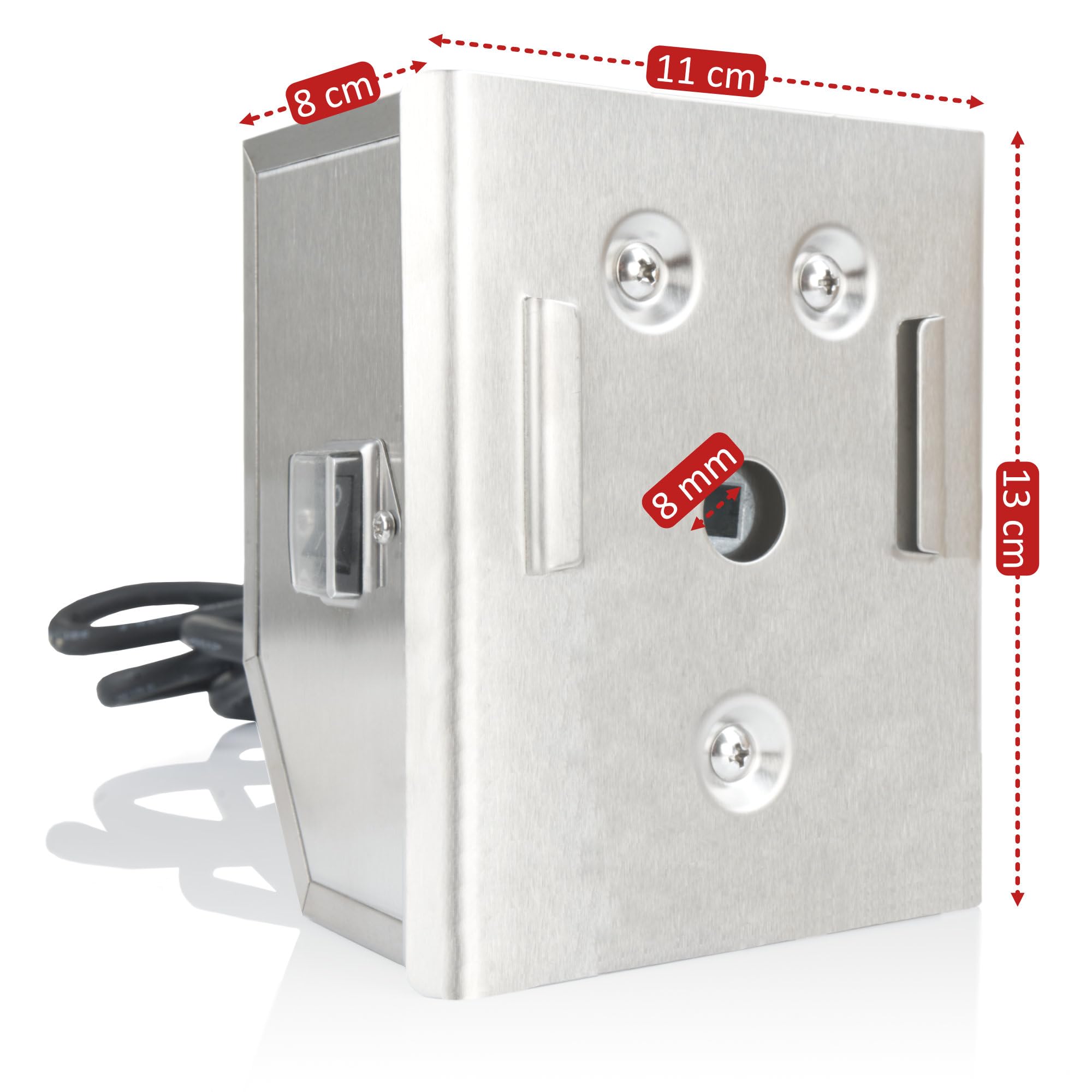 BBQ-TORO Motore in Acciaio Inox per griglieria, rosticceria e Altro Ancora, 2 Giri/Minuto - 50 Hz - 4 Watt, incl. Supporto Motore