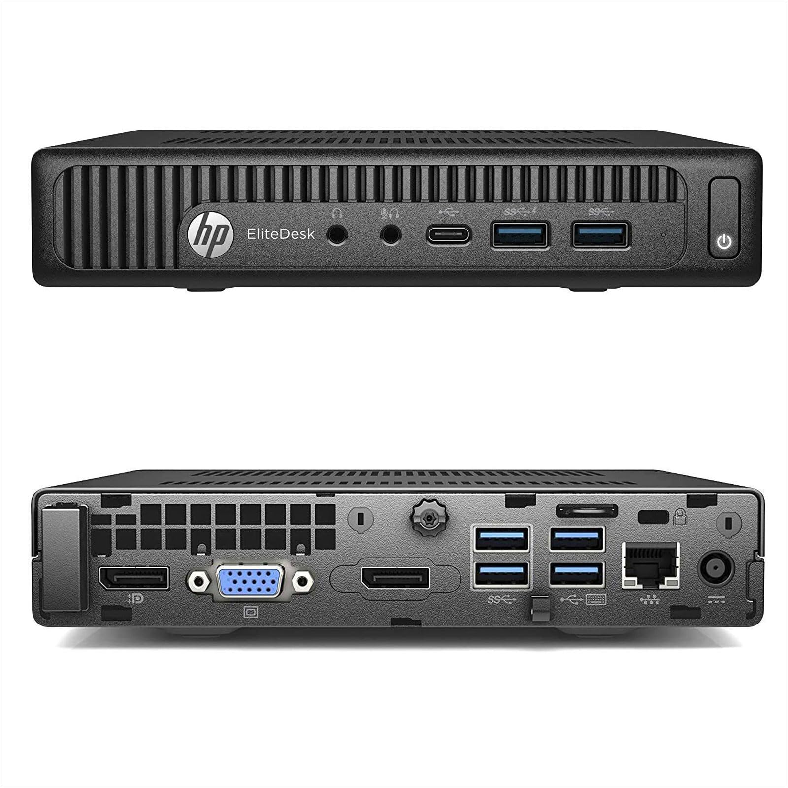 Nuwo Mini Pc EliteDesk 800 G2 Computer Fisso Completo Desktop Intel Core i3, SSD 240GB, RAM 4GB, Windows 11 Pro, Computer PC Home Office Pronto all’uso (Ricondizionato)