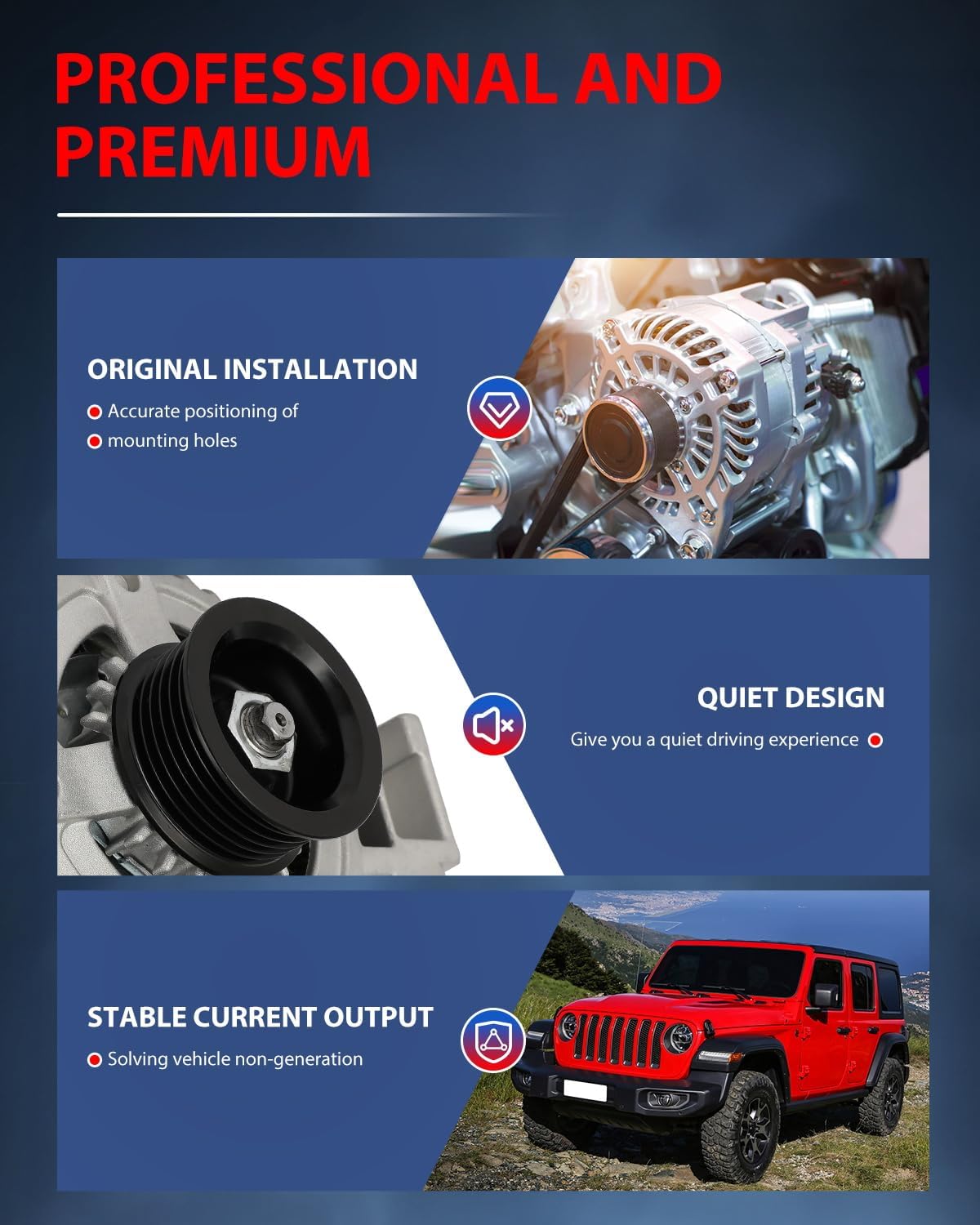 cciyu Alternators 11369 104210-5390 10396863 290-5231 AND0487 400-52467R 400-52468R 12846 213-9756 90-29-5713 11369A 210-0641 11369N 36-11369 A-80197 Fit for 2008-2009 For Cadillac for CTS