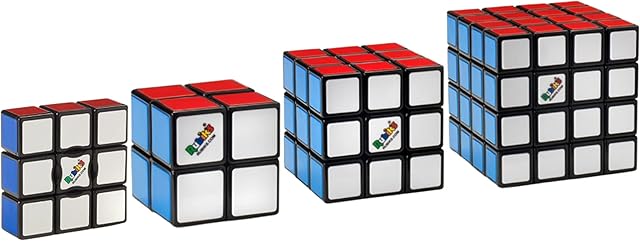 Rubik's Eco Bundle Pack, Rubik's Edge, Original 2x2, Original 3x3 & Original 4x4 Classic Cube in Eco Packaging