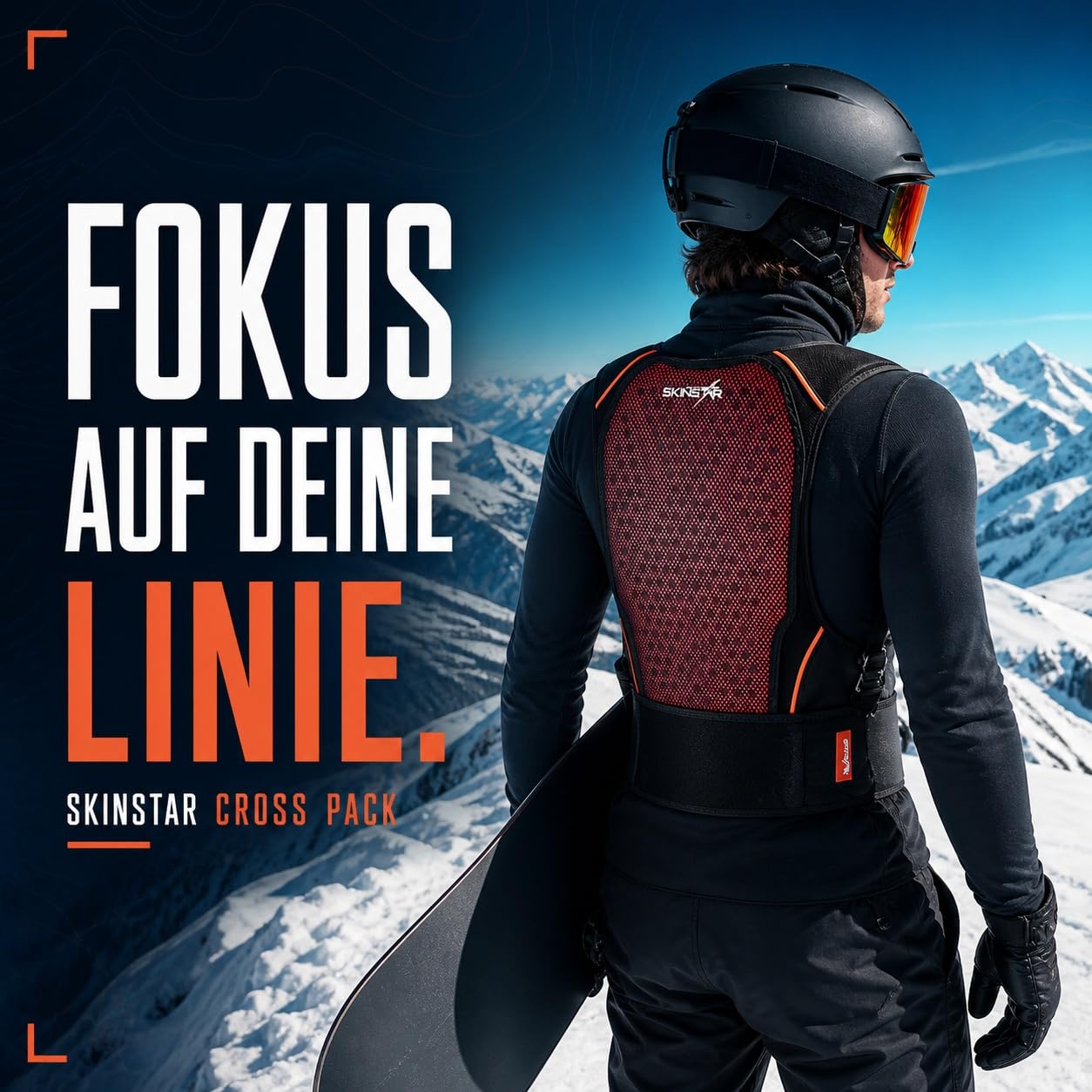 SkinStar Cross Pack Vest ochraniacz na plecy ochraniacz narty snowboard kamizelka bezpieczeństwa ochrona pleców