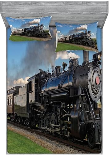 Miniatura 26 de Ambesonne Juego de sábanas bajeras y fundas de almohada, deliciosos tacos con verduras, cocina folclórica, ingredientes de recetas de comida Beige