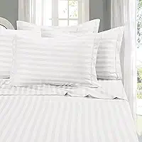 Elegant Comfort Os melhores conjuntos de lençóis de 6 peças mais macios e aconchegantes! – Conjunto de lençóis de cama de 6 peças com 1500 fios de qualidade egípcia, luxuoso resistente a rugas, branco Queen
