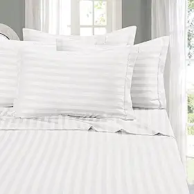 Elegant Comfort Os melhores conjuntos de lençóis de 6 peças mais macios e aconchegantes! – Conjunto de lençóis de cama de 6 peças com 1500 fios de qualidade egípcia, luxuoso resistente a rugas, branco Queen