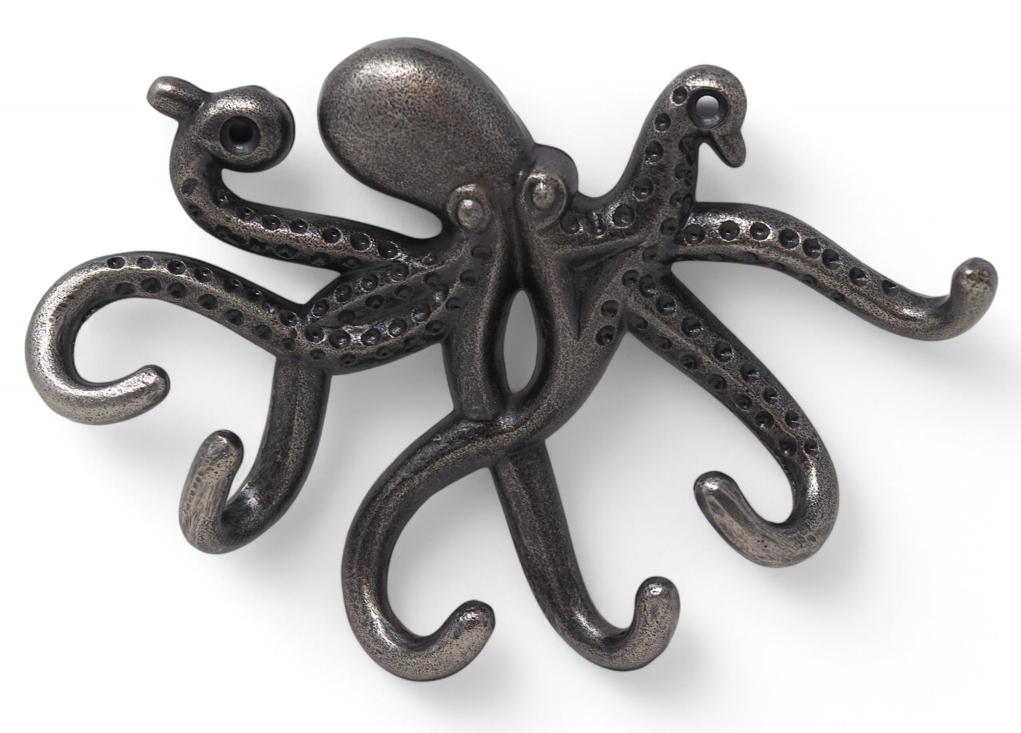 Sil Interiors Silver Grey Octopus Wall Hook - Nautical Decorative Coat And Key Hanger