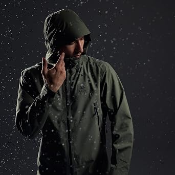 KAILAS Men's Rain Hard Shell Jacket Hooded Waterproof Windproof Breathable Lightweight Hiking Mountain Outdoor Jacket