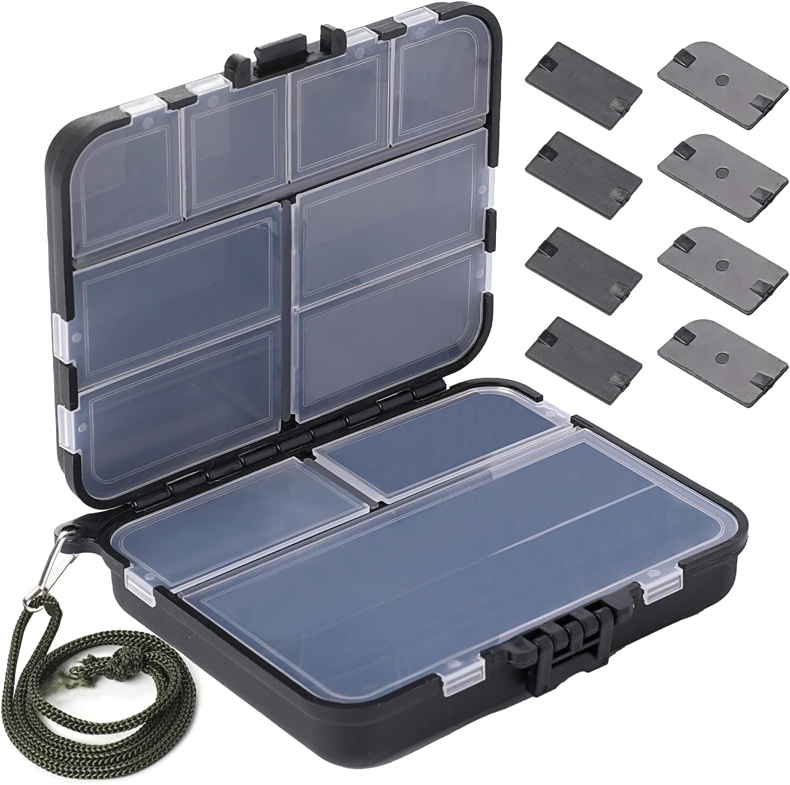 Small Fishing Tackle Box Organizer with Removable Dividers