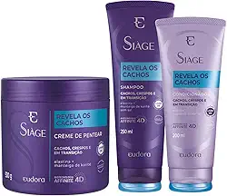 Eudora Kit Siàge Revela Os Cachos Shampoo + Condicionador + Creme de Pentear (Nova Versão)