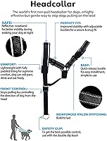 Vista 2 de Collar de cabeza de perro, acolchado con costuras reflectantes para perros pequeños, medianos y grandes, evita el problema de tirones pesados