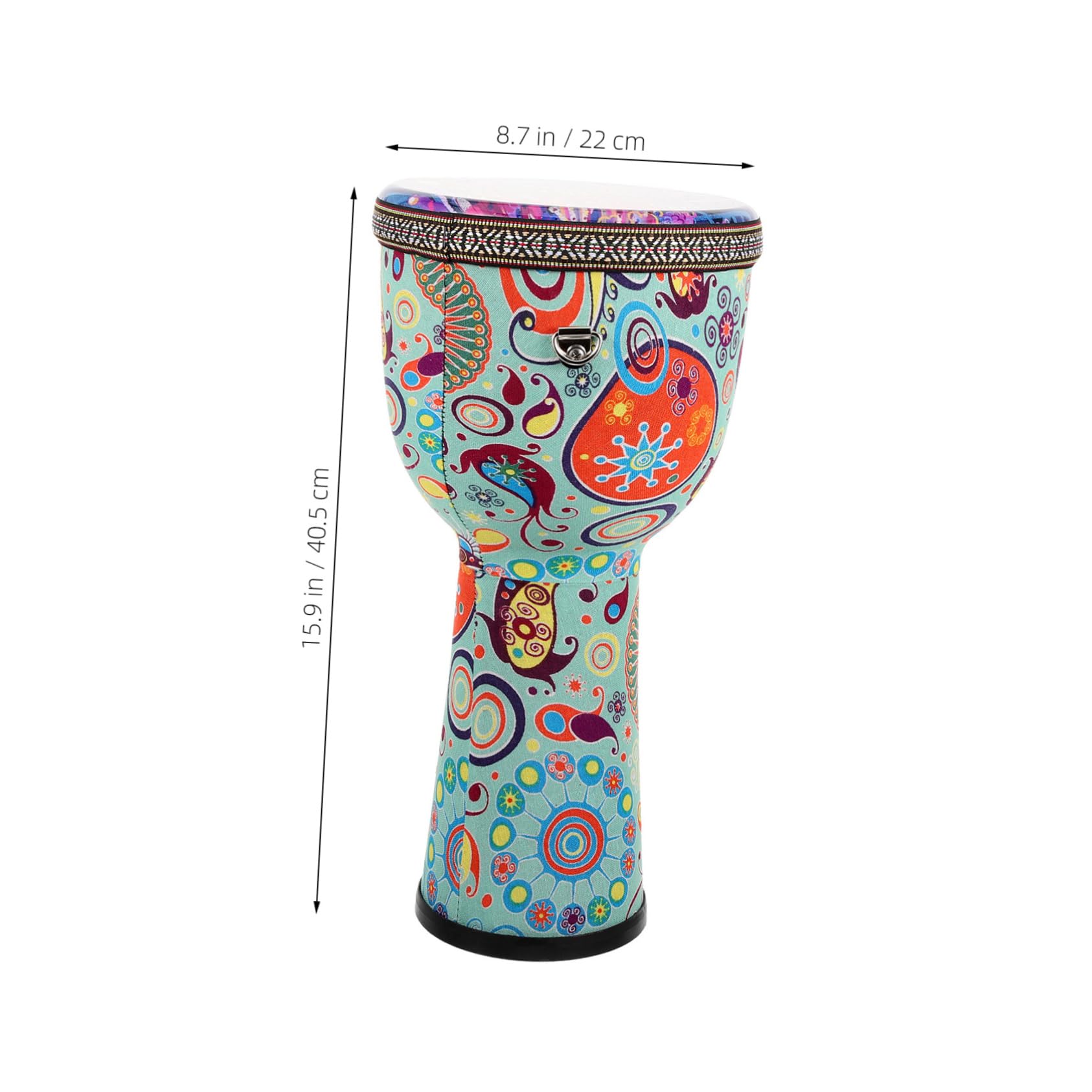 Djembé Africano de Mano Pvc Ligero para Principiantes 8 Pulgadas | Patrón Aleatorio Distintivo, Resistente a Deformarse y Romperse, Portátil, para Adultos y Niños Estilo Aleatorio