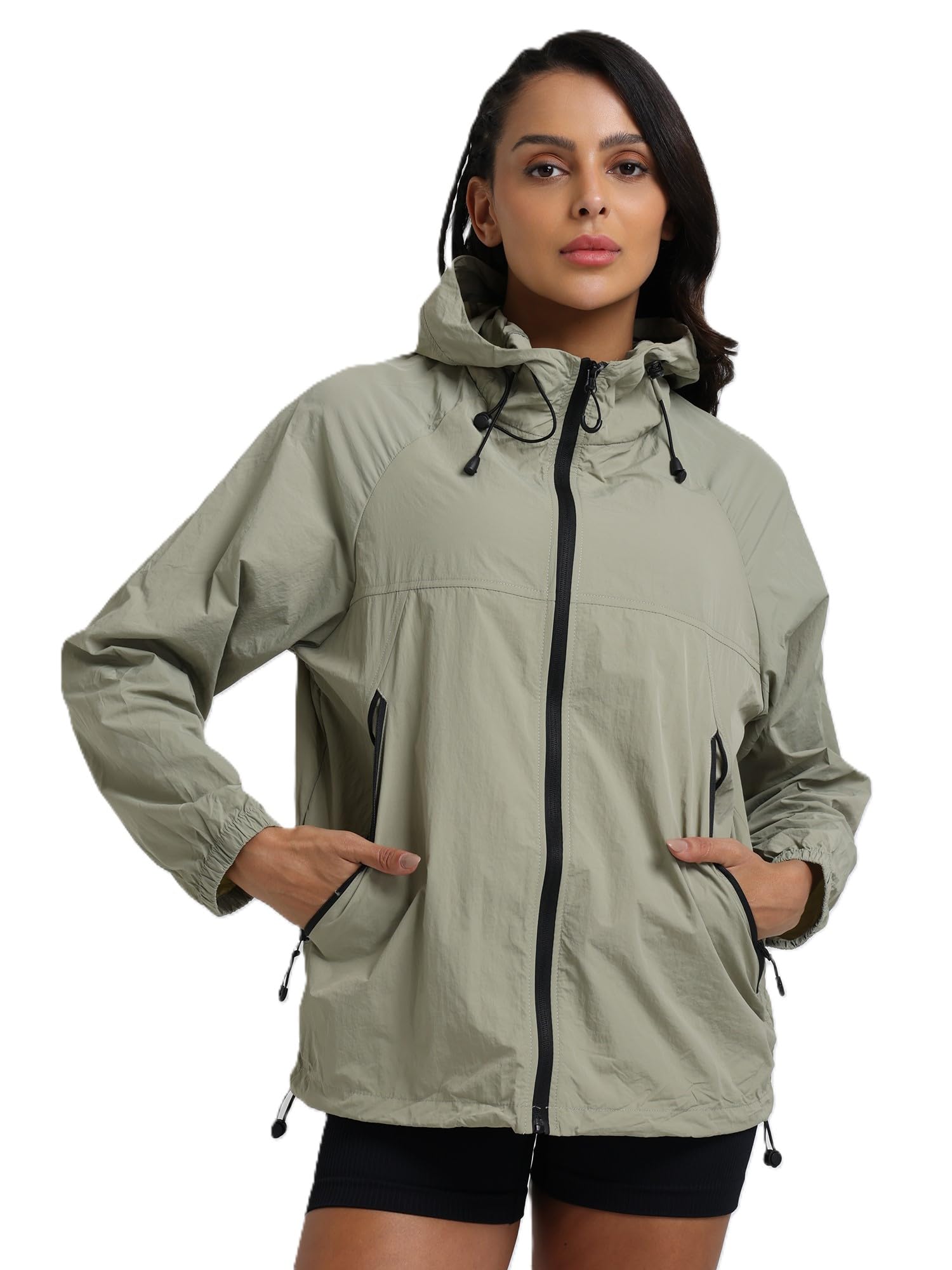 chkokko Windcheater For Women With Hood | With Advanced Upf 50+ UV Windproof Windbreaker Sunscreen | Lightweight Water-repellent Sports Outdoor Travel & Everyday Wear Windshield-picture-11