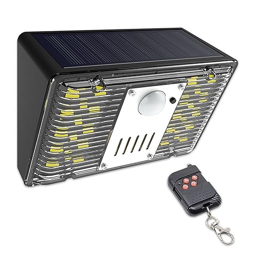 Solar Motion Sensor Sound Alarm Lamp, 129db Siren Alert Red Strobe Light Alarm White Security Flood Light for Recreational Vehicle Trip Outdoor Camping Yard Villa Barn Farm Garage (1PCS)