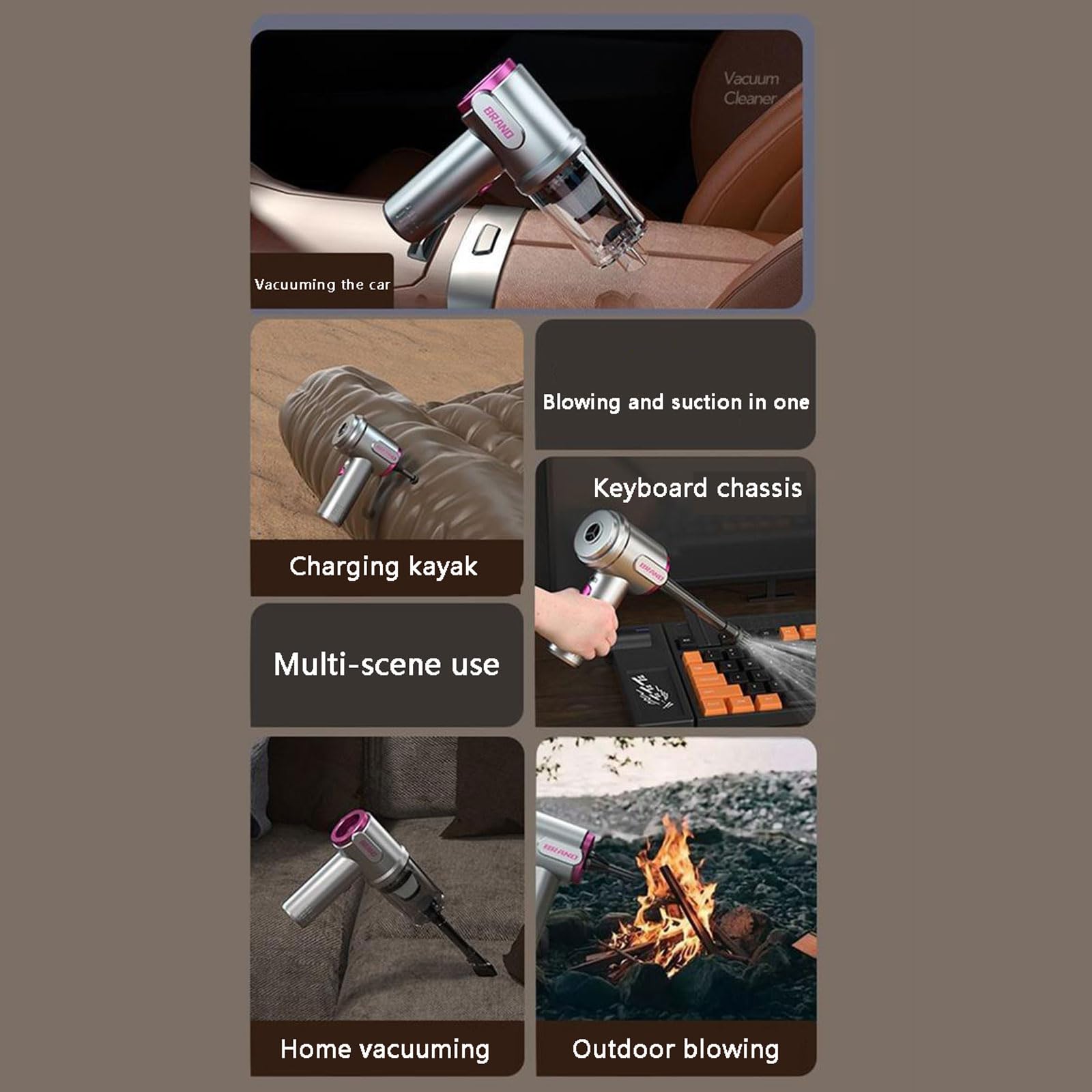 aspirapolvere per auto, Aspirapolvere portatile for auto con motore brushless