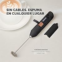 Vista 5 de Zulay Kitchen - Batidor eléctrico de mano para café, lattes, capuchinos, matcha y chocolate caliente, mezclador portátil para bebidas, accesorio