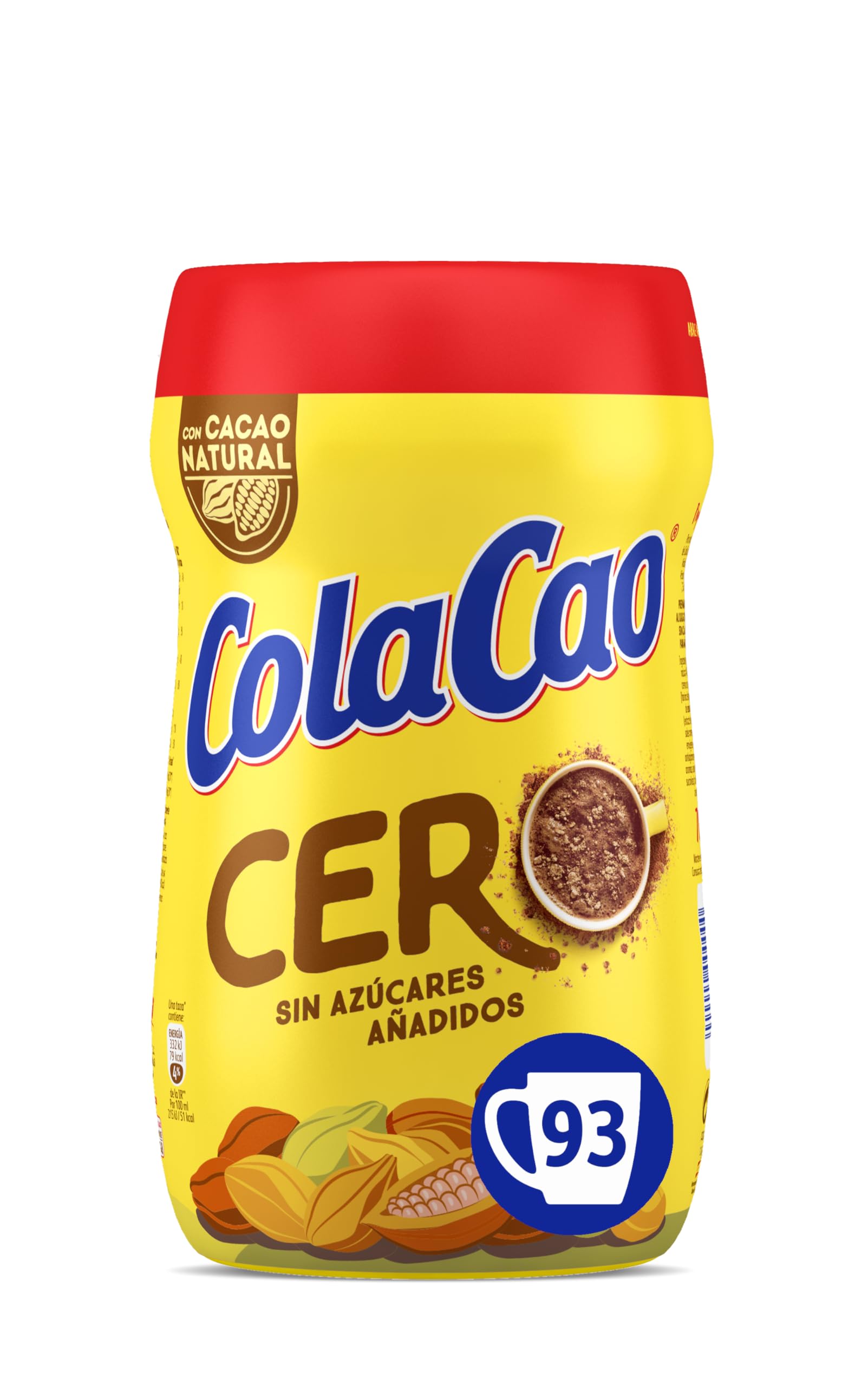 ColaCao Natural 0% Azúcares - Delicioso Cacao en 700g