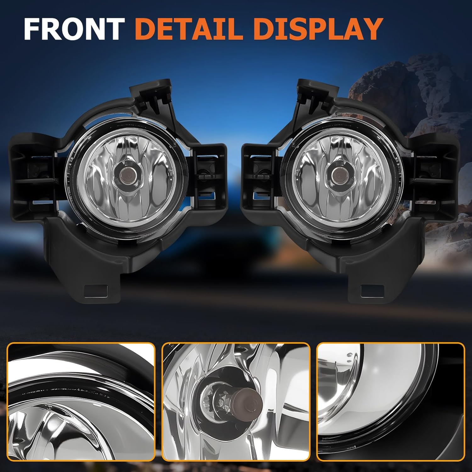 Boxlight Fog Lights Assembly for 2010 2011 2012 Altima Fog Lights Kit with H11 12V 55W Halogen Lamps Fog Lighs Wiring Harness