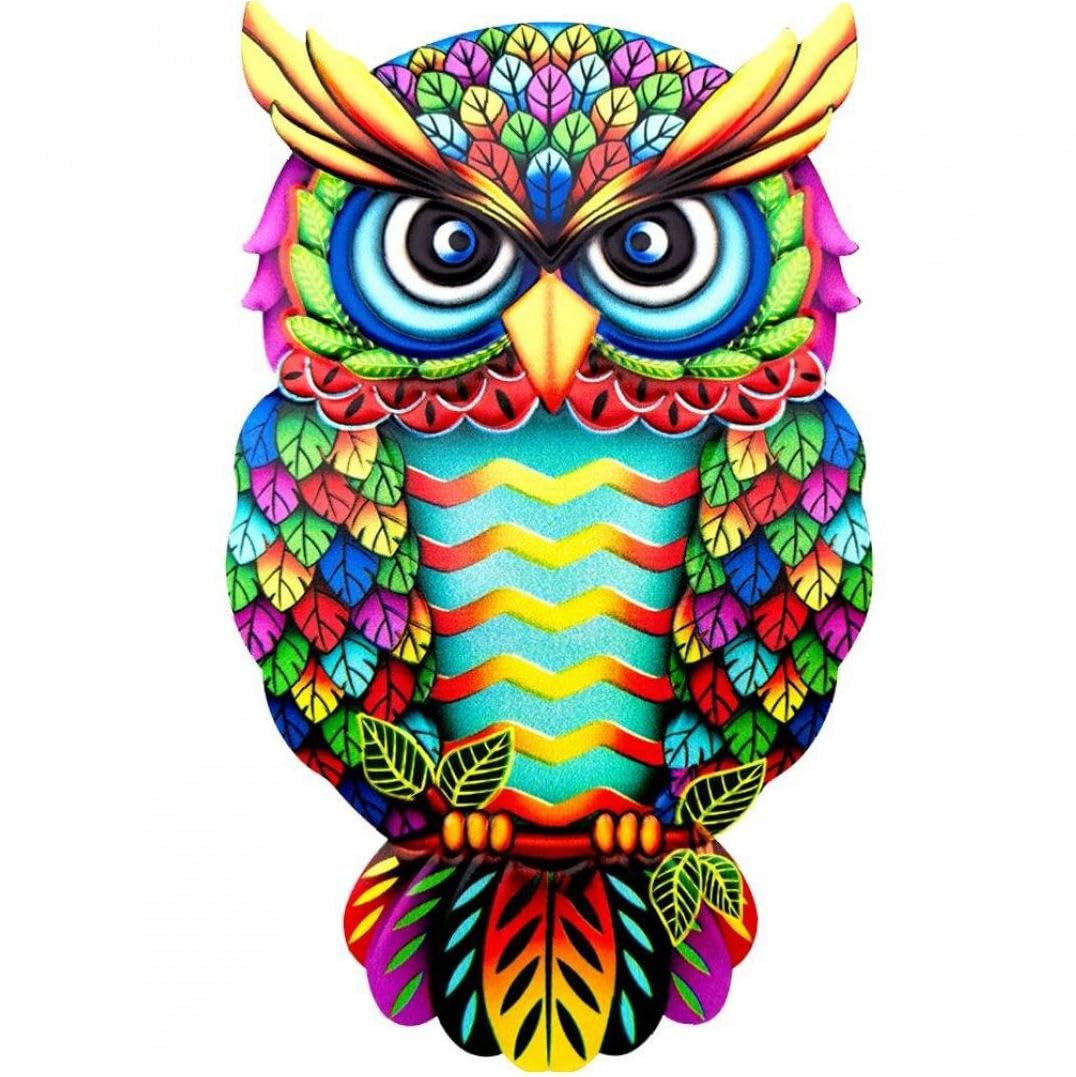 Amazon.co.jp: フクロウ メタル カラフル 彫刻 ウォールアート 装飾