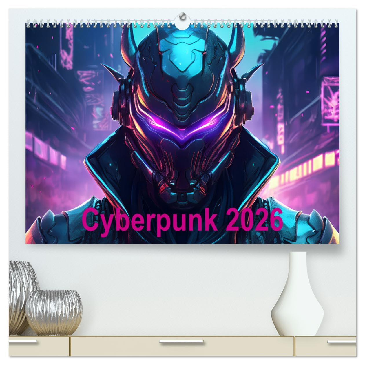 Cyberpunk (hochwertiger Premium Wandkalender 2026 DIN A2 quer), Kunstdruck in Hochglanz: Die Welt von Cyberpunk (CALVENDO Kunst)