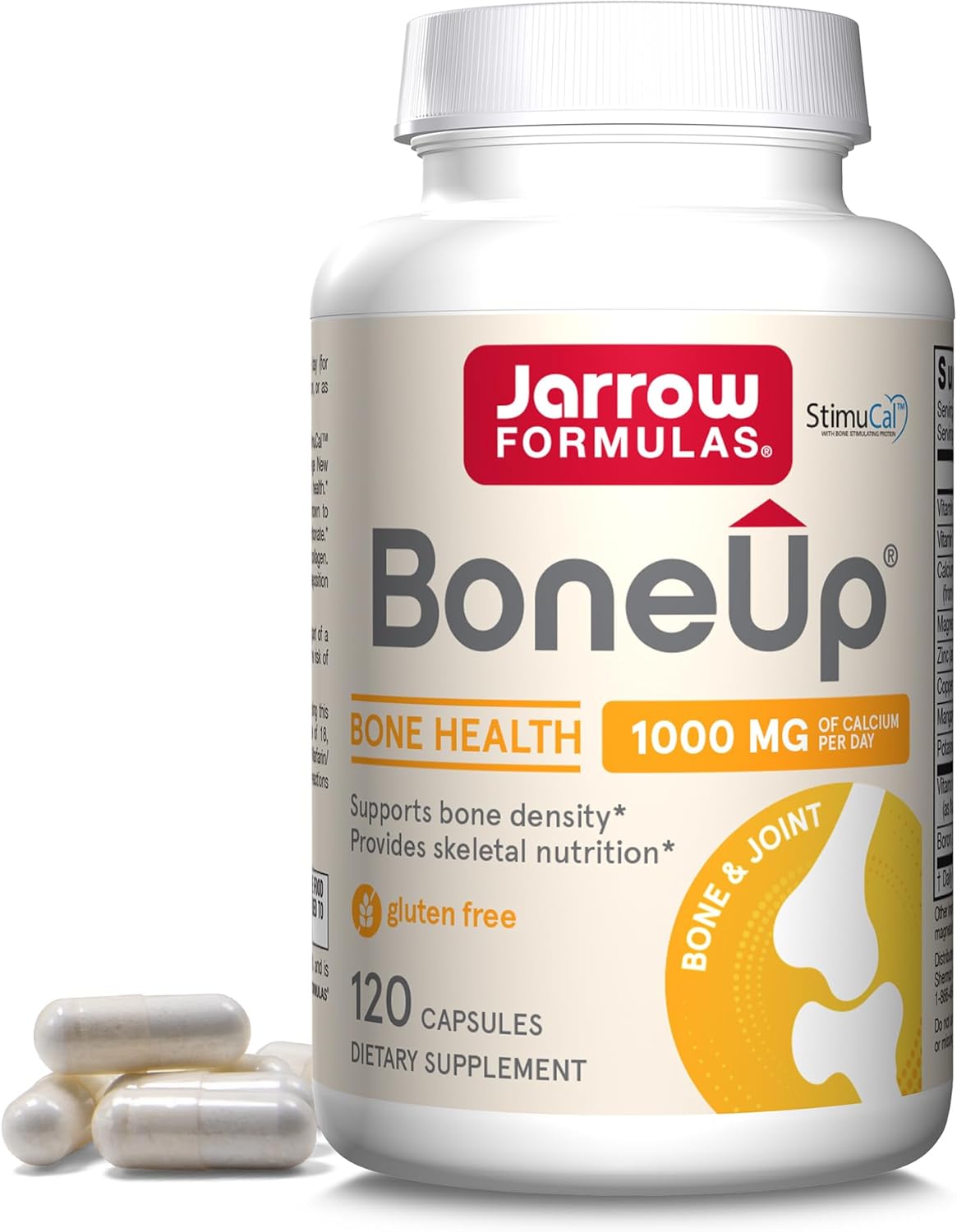 Jarrow Formulas BoneUp for Bone Density - Vitamin D3 and K2, Calcium Support, 360 Capsules, Promotes Skeletal Nutrition, Up to 60 Days Supply (Pack of 2)