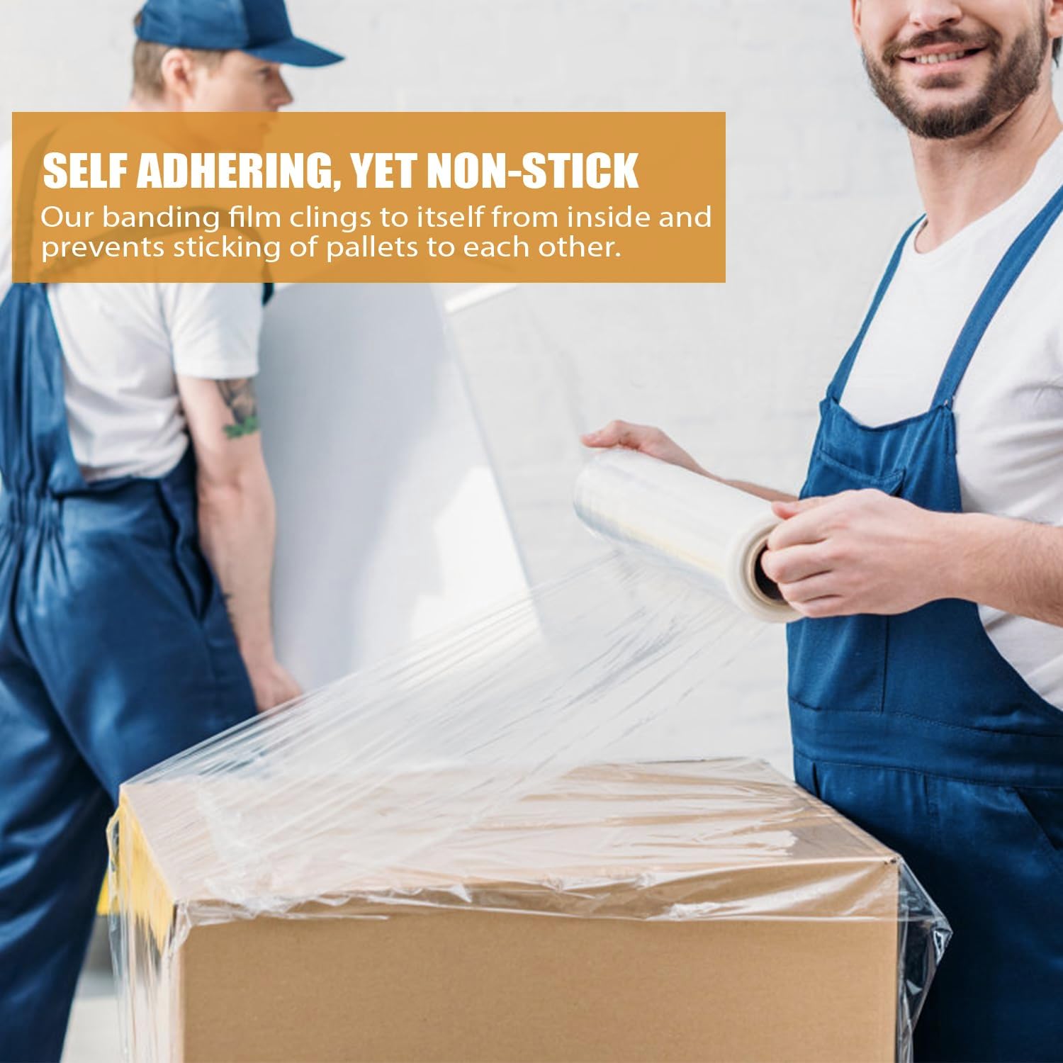Stretch Film,1 Roll Stretch Film Packing Film Industrial Stretch Film Moving Packaging Wrap,Heavy Duty Pallet Wrap & Shrink Wrap (11.8'' x 1509')