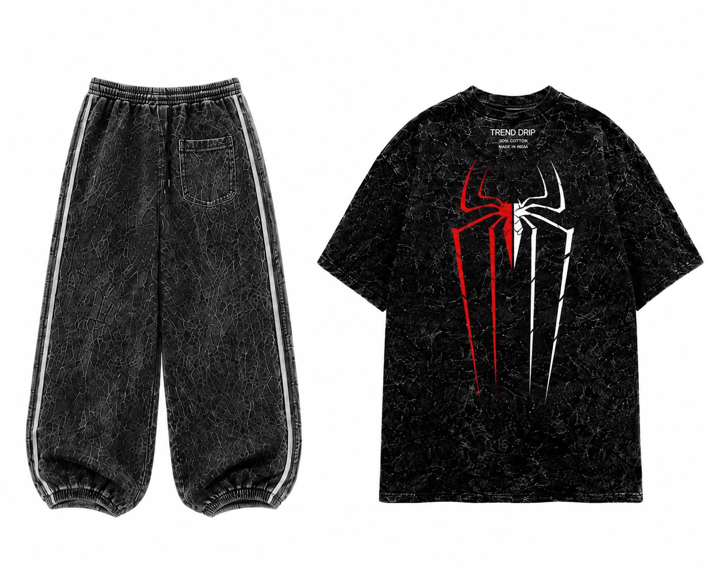 Baggy Acid Wash Trackpant for Men and Women Black | Acid Wash, Baggy Fit, Unisex-picture-14