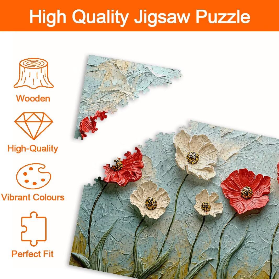 Puzzle Blume, Puzzle 1000 Teile Erwachsene, Klassische Puzzles, Deko -8955