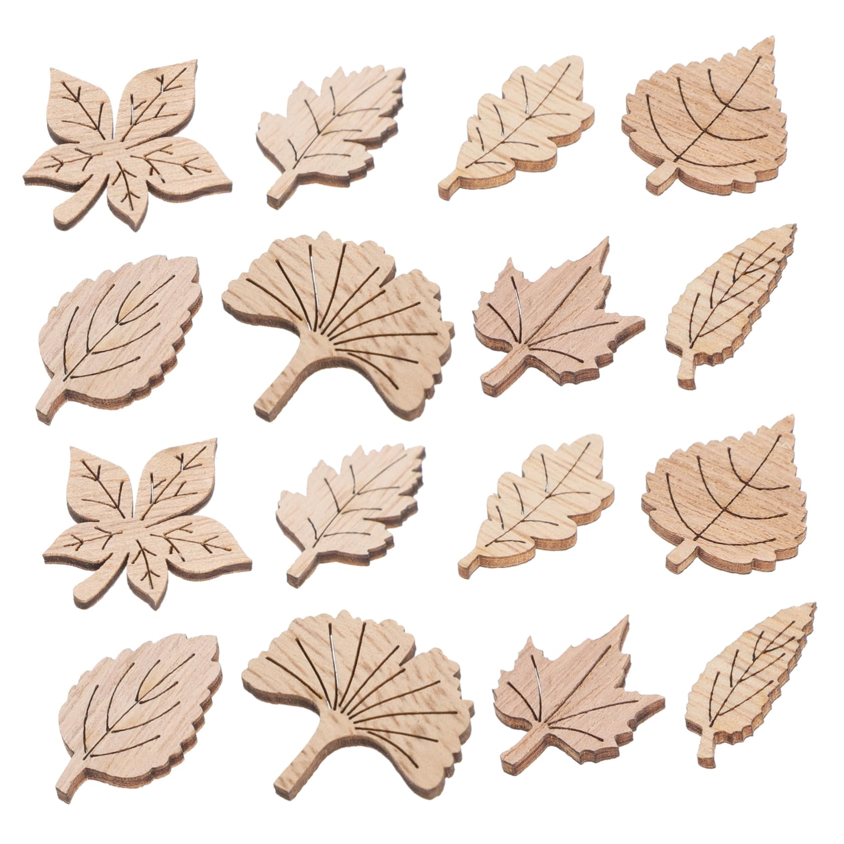 50 Pièces Copeaux de Bois de Feuille D'érable Beige pour Scrapbooking Vintage, Accessoires pour Journal Intime et Décoration Créative DIY