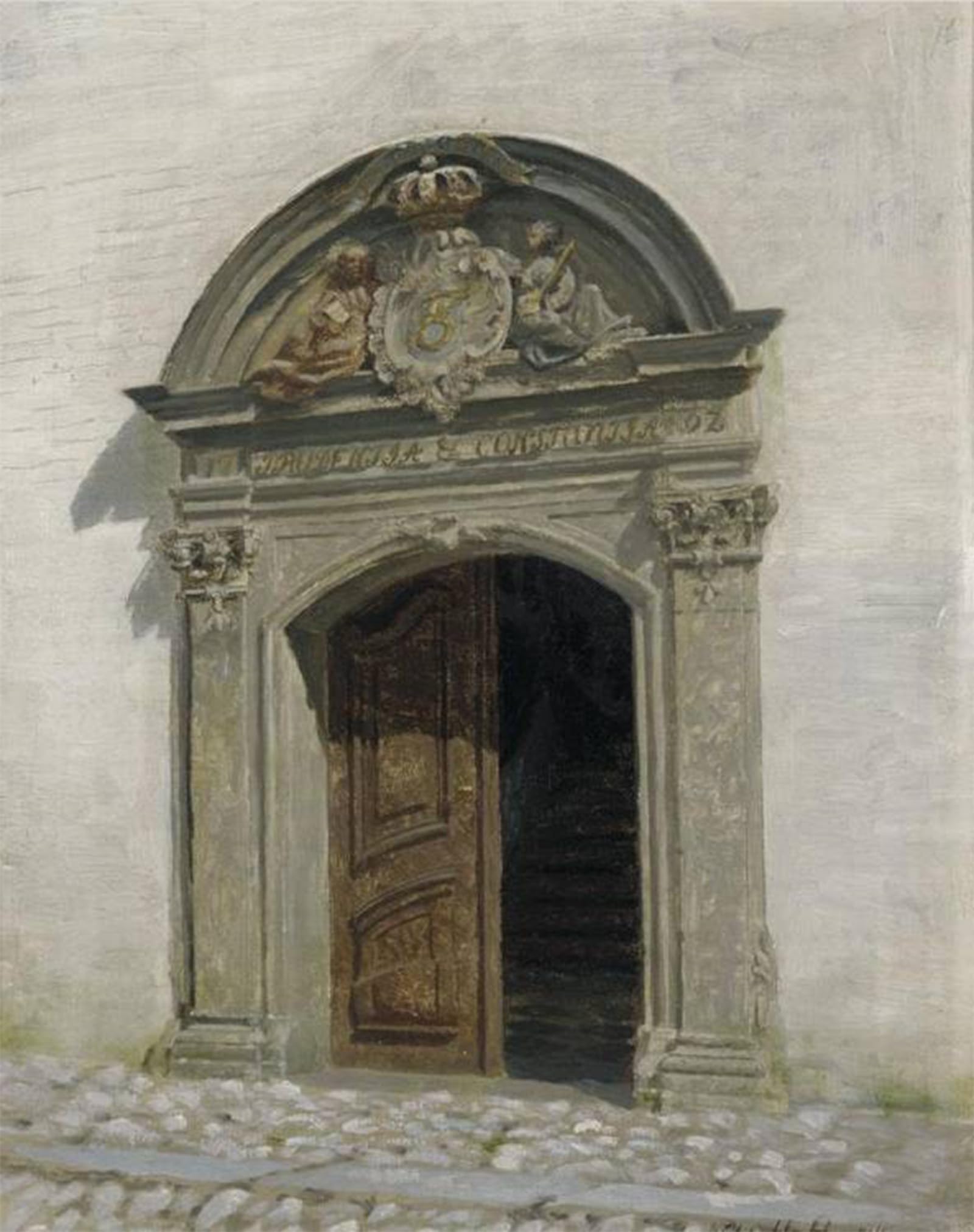 POSTERIIk Famous Modern Artwork Art Mural Italian Doorway Adolph Heinrich Claus Hansen Oil Paintings Pictures for Home Decor 60x90cm