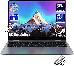 SAMSUNG Laptop Galaxy Book4 Pro Business, tela sensível ao toque 3K AMOLED de 14 polegadas, Intel 16-Core Ultra 7 155H, bateria de longa duração, fina e leve, webcam IA 1080P, Windows 11Pro, com PSD