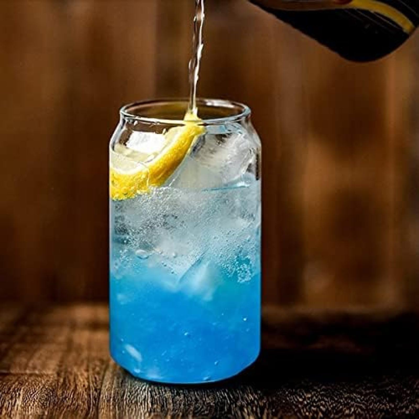 Vasos para Beber con Tapas de bambú y Pajita de Vidrio, Juego de 4 Piezas, Vasos de Vidrio Esmerilado de 19 oz, Vasos de café Helado, frascos de Vidrio, Vaso de Agua, Regalo para Cerveza, có